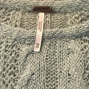 Free People Soft Knit Sweater in Light Gray